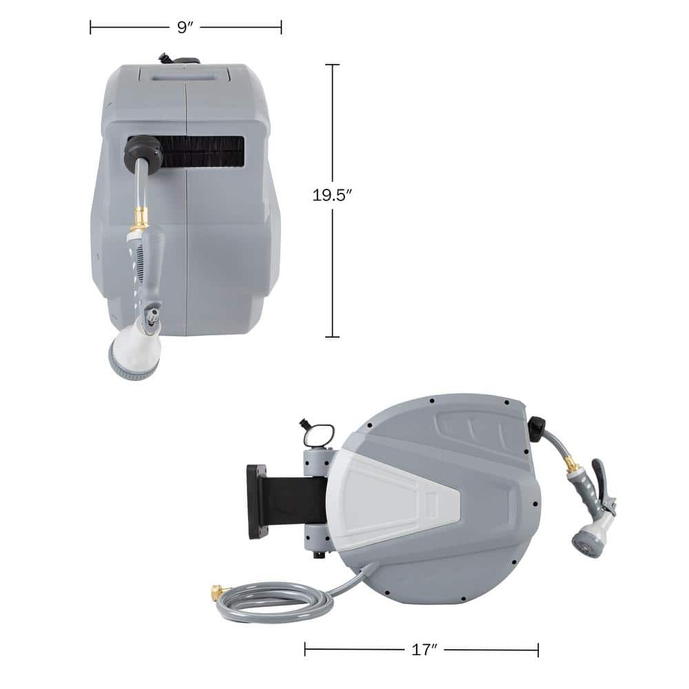 1/2 in. Dia x 100 ft. Standard Retractable Garden Water Hose - Hercitys