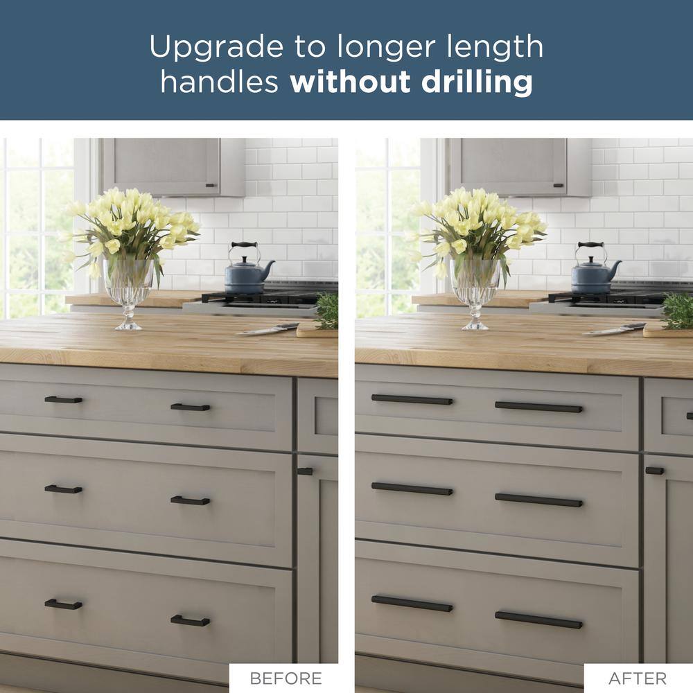 5-Pack Modern Arch Adjusta-Pull Adjustable 2 to 8-13/16 in. (51-224 mm) Modern Matte Black Cabinet Drawer Pulls - Hercitys