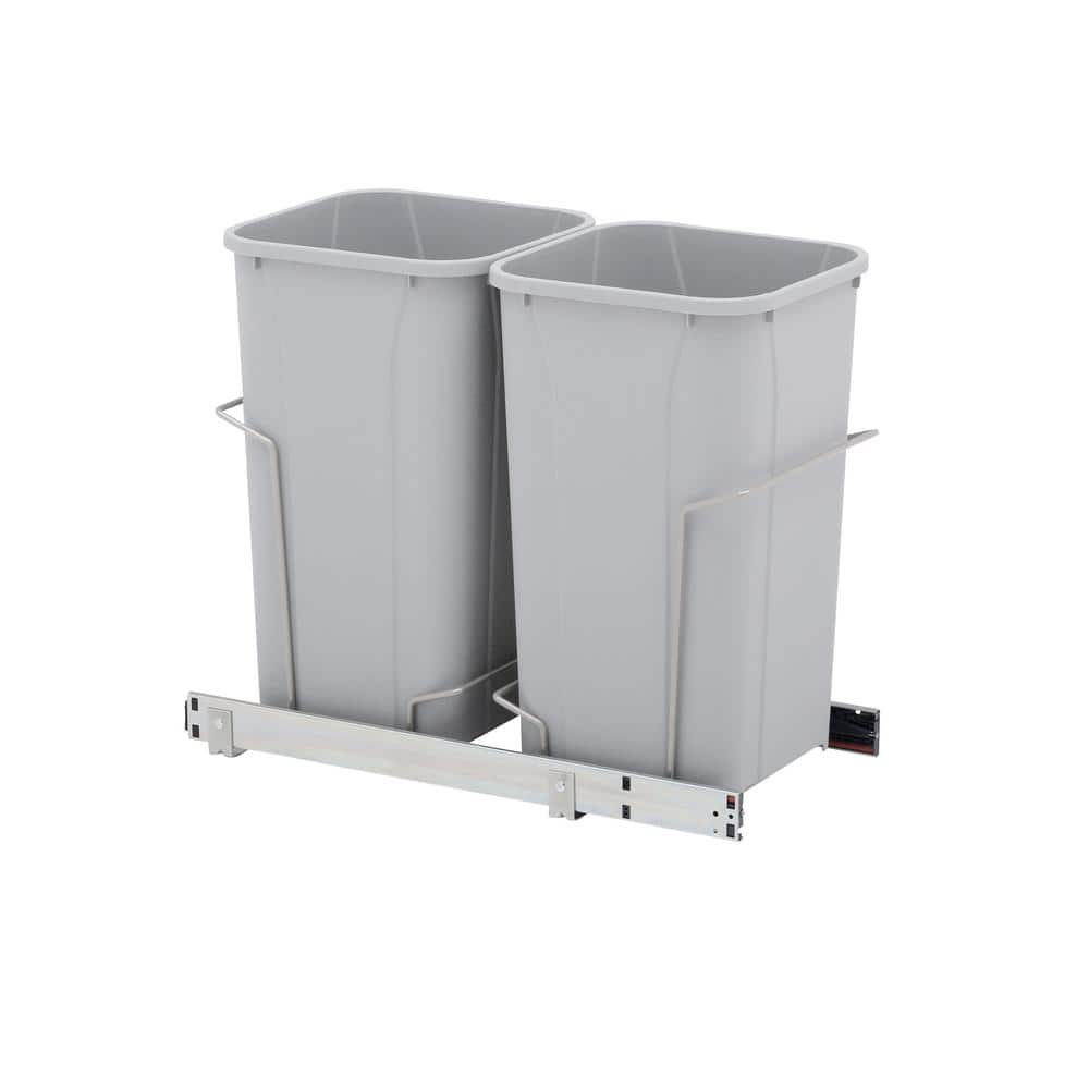22.5 in. x 13.5 in. x 11.75 in. In Cabinet Pull Out Soft-Close 27 Qt. Trash Can - Hercitys