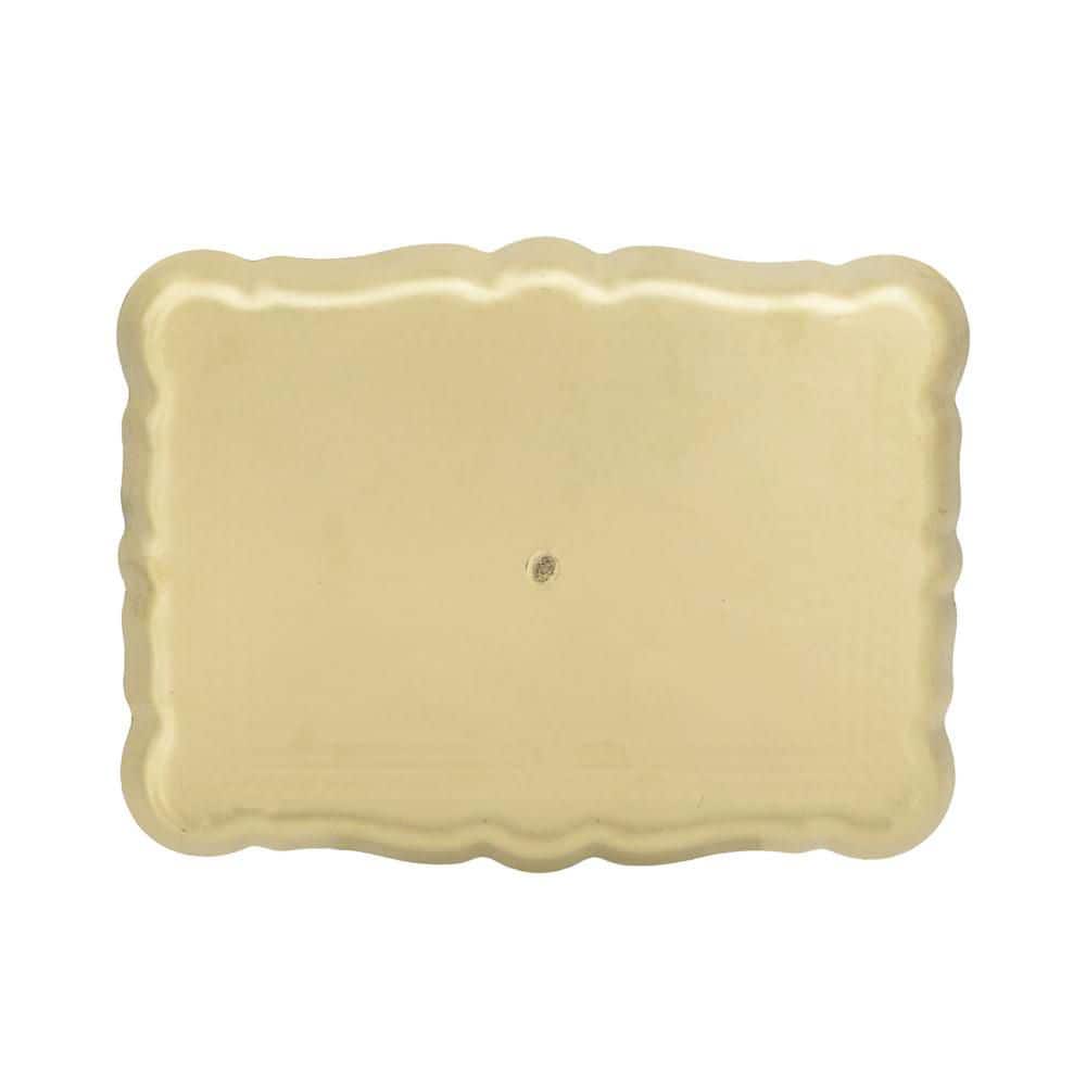 11.8 in. x 9.1 in. Gold Plastic Charger Plate (Set of 6) - Hercitys