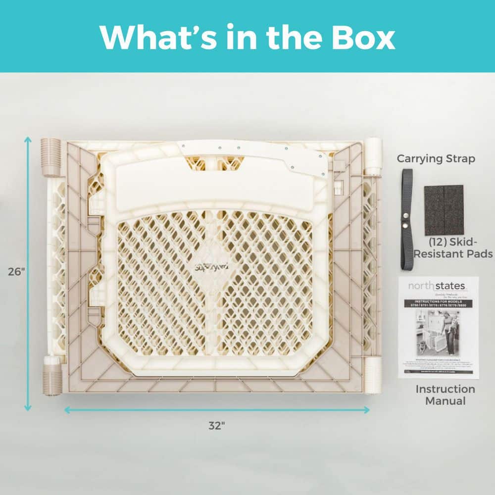 26 in. Superyard Ultimate 6-Panel Baby Play Yard - Hercitys