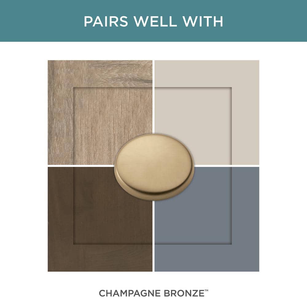 10-Pack Classic Square 1-1/9 in. (28 mm) Champagne Bronze Cabinet Knob - Hercitys