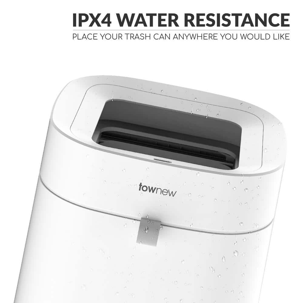 4.4 Gal. White Air Lite Smart Trash Can - Hercitys