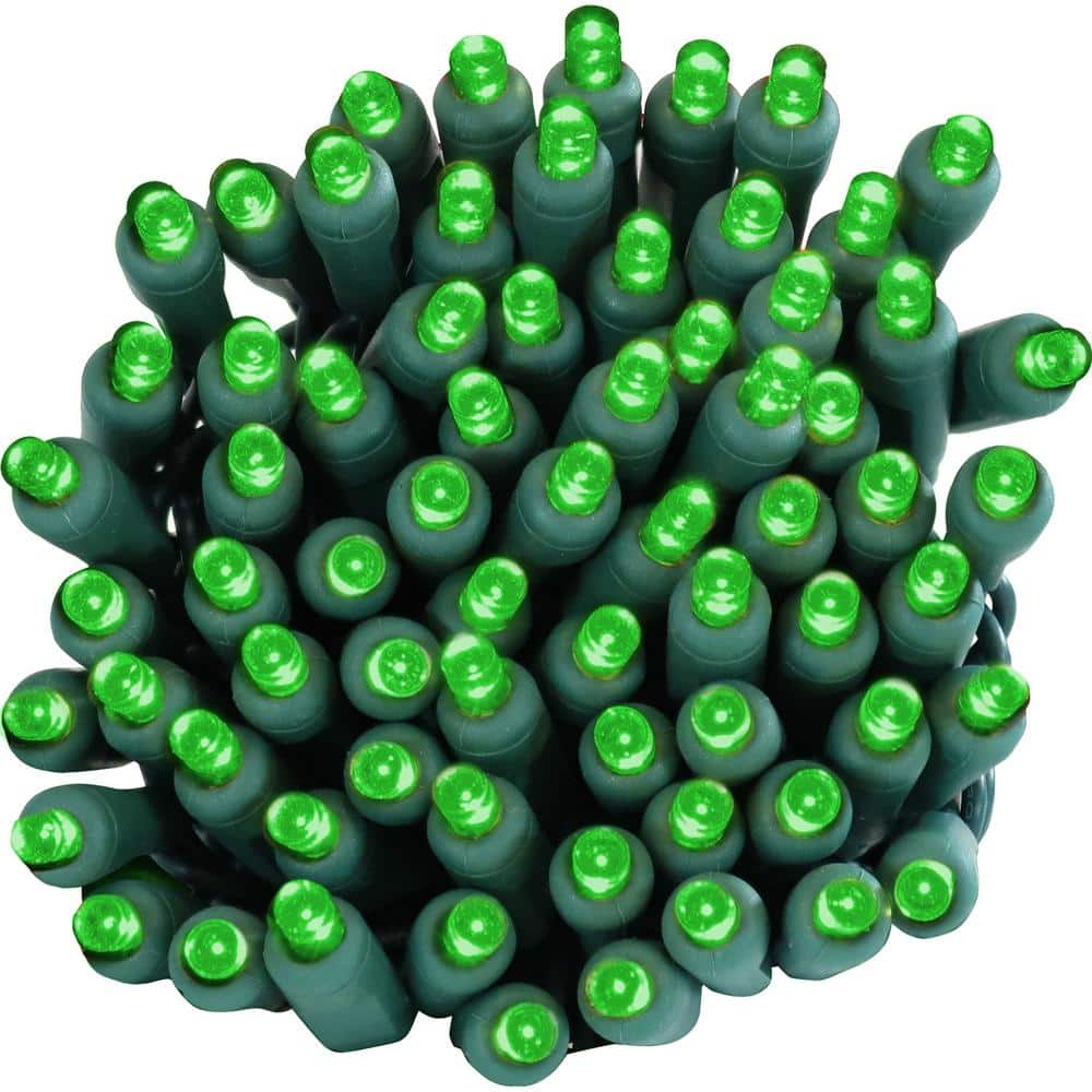 22 ft. 5 mm W Angle 70-Count Multi-Seasonal Decor LED String Lights – Green - Hercitys