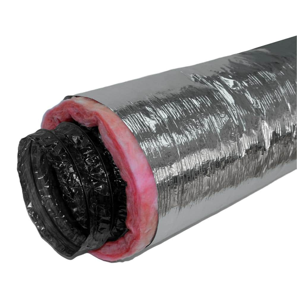 14 in. x 25 ft. Insulated Flexible Duct R8 Silver Jacket - Hercitys