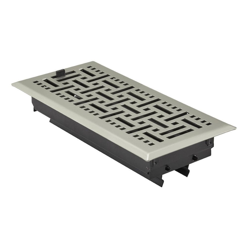 4 x 10 in. Floor Registers 2-Pack Vent Grilles HVAC Heavy-Duty Walkable Iron Floor Vents, Rust-Proof Air Vents Deflector - Hercitys