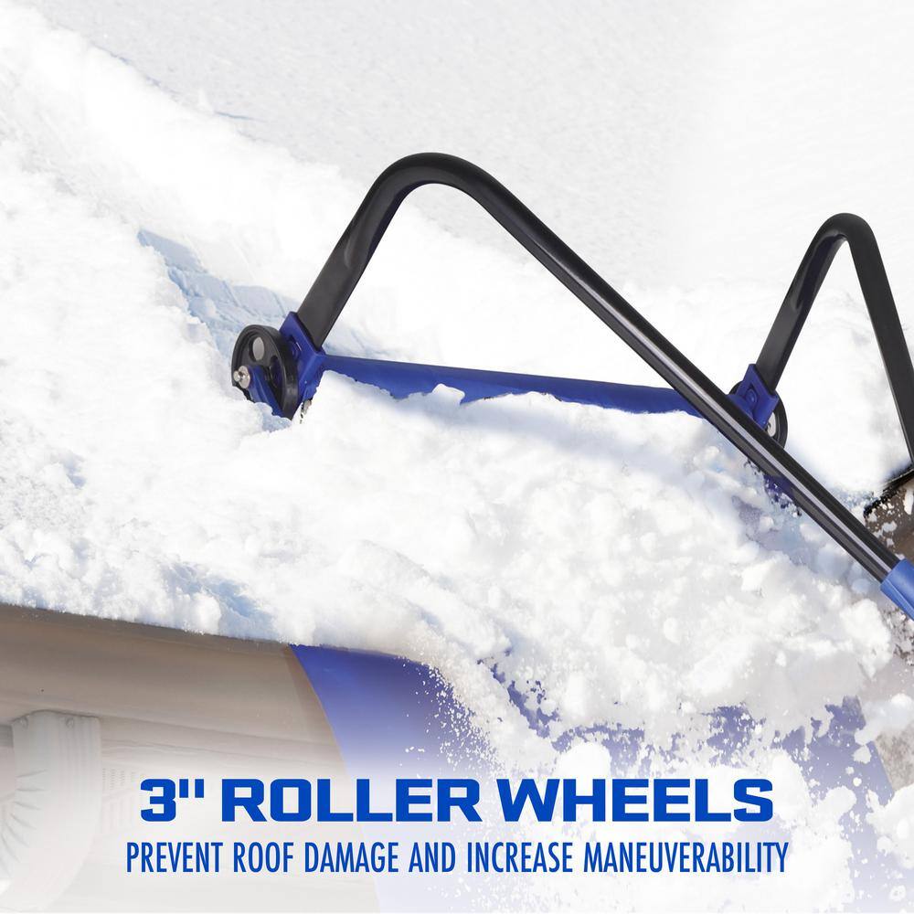 22 ft. Reach Snow Removal Roof Rake with 20 ft. Debris Slide - Hercitys