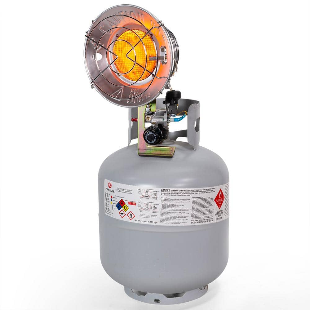 15,000 BTU Radiant Single Burner Tank Top Propane Heater with Variable Heat - Hercitys