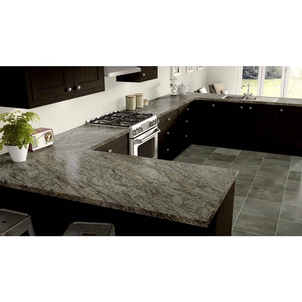 4 ft. x 8 ft. Laminate Sheet in Granito Amarelo with HD Mirage Finish - Hercitys