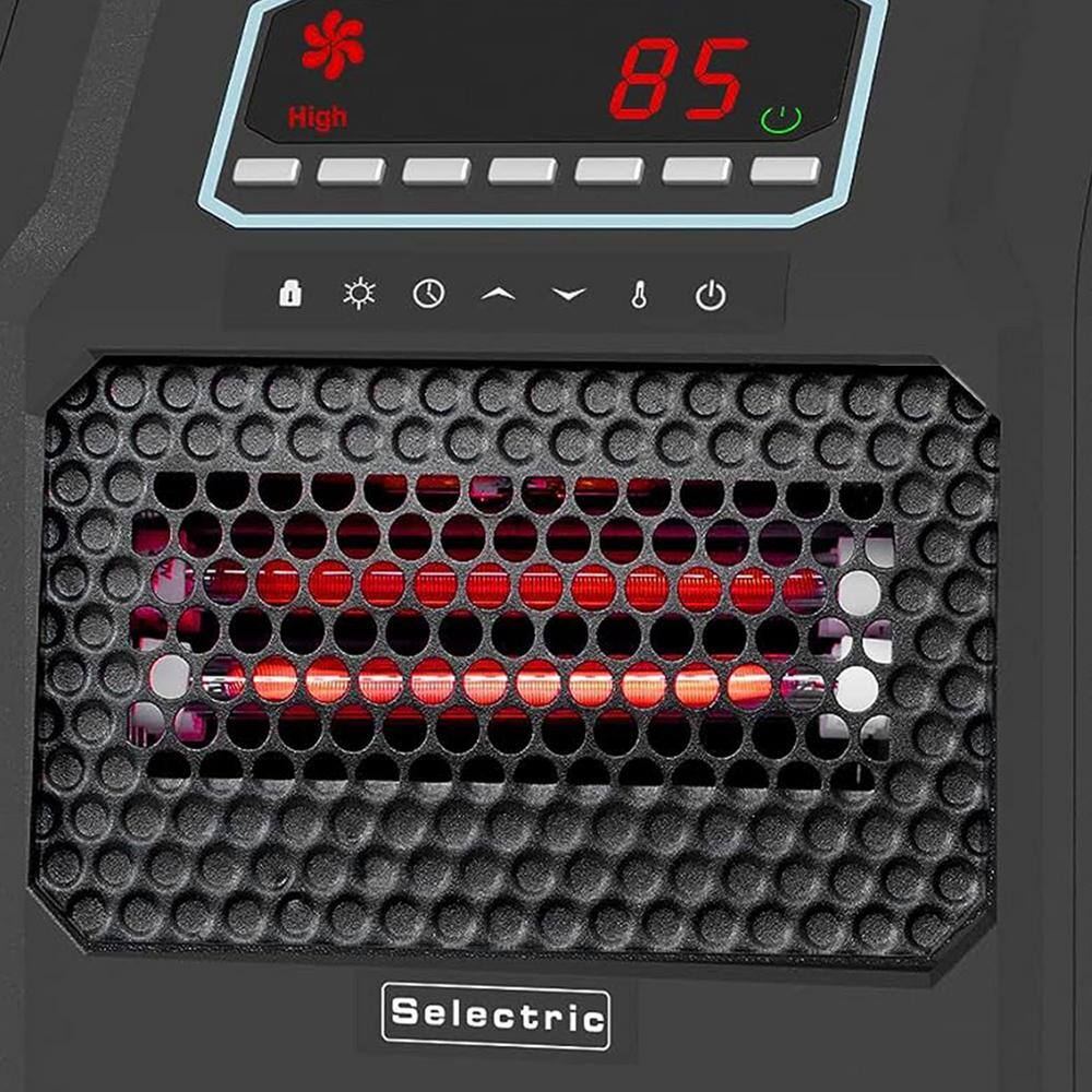 1500-Watt 15.16 in. Black Electric Ceramic Space Heater with 3-Heat Settings, Radiant (2-Pack) - Hercitys