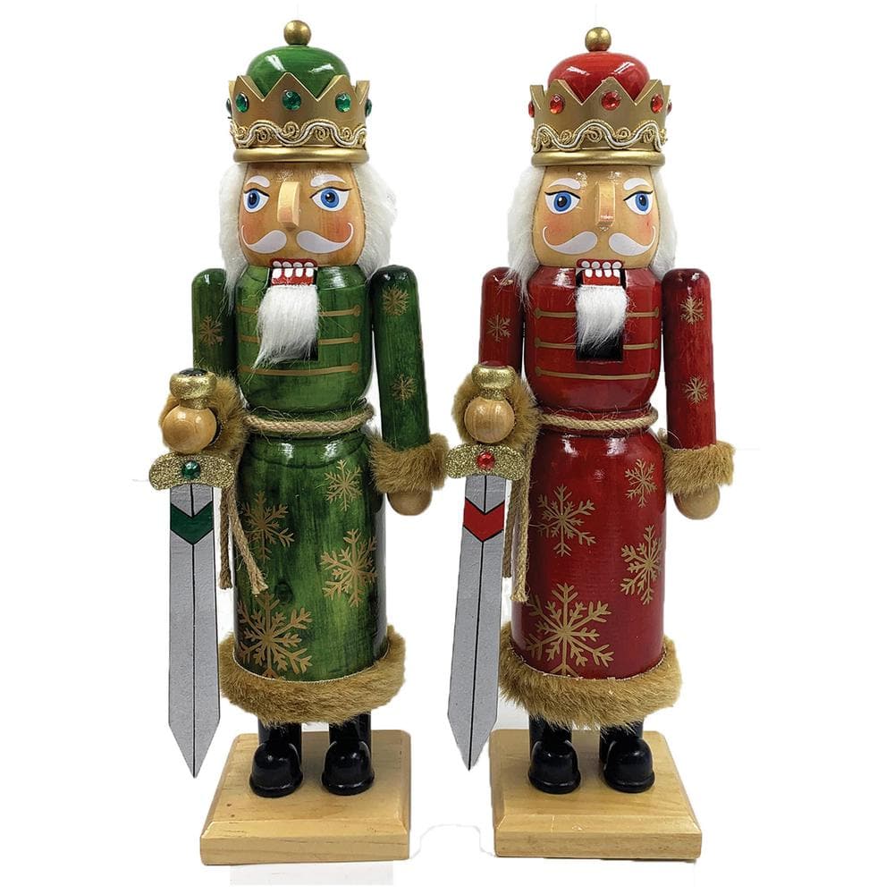 14 in. Snowflake King Nutcracker (Set of 2) - Hercitys