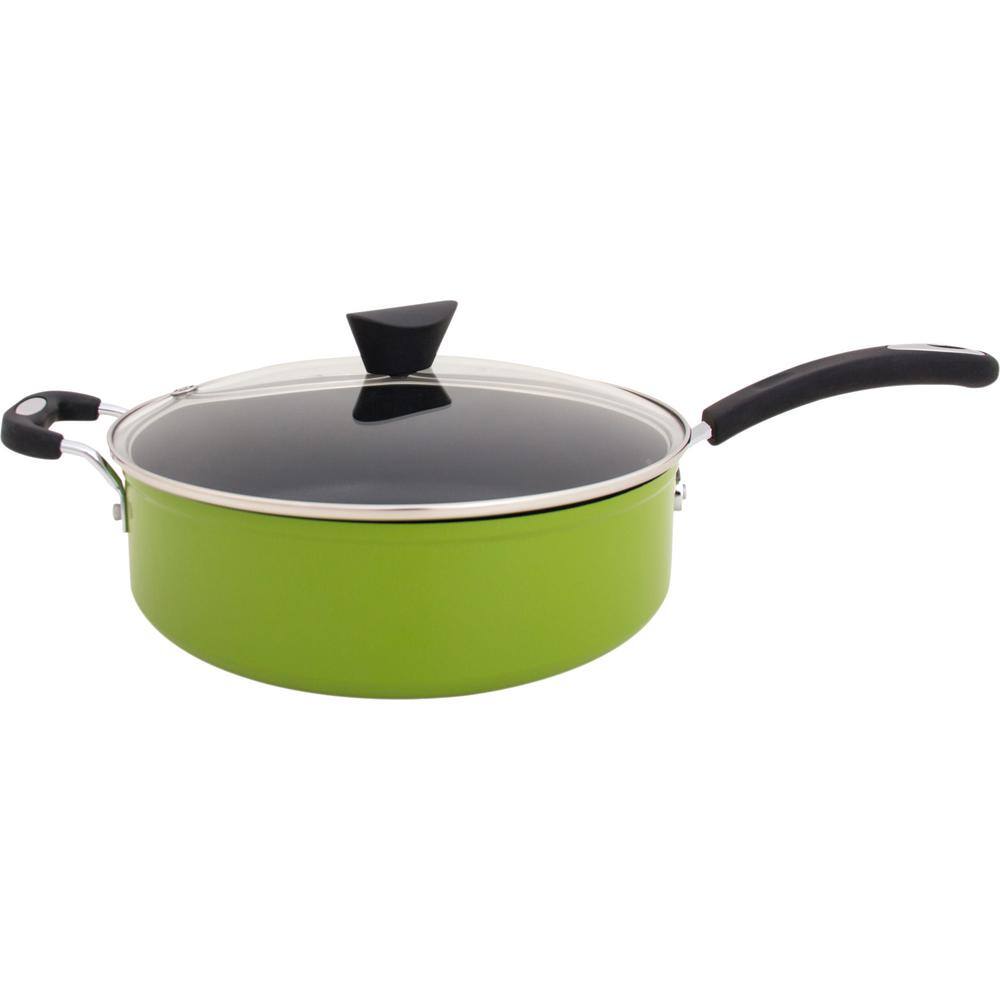 5.3 qt. All-In-One Green Sauce Pan — 100% APEO, GenX, PFBS, PFOS, PFOA, NMP and NEP-Free German-Made Coating - Hercitys