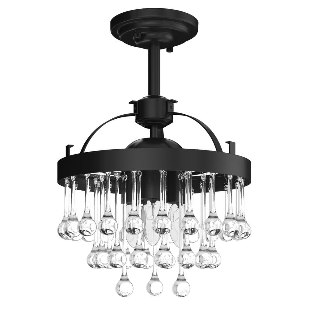 11.8 in. 3-Light Modern Crystal Semi-Flush Mount - Hercitys