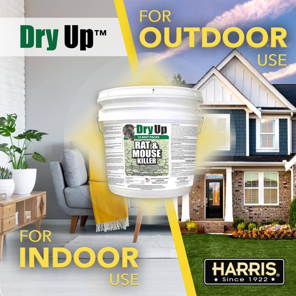 4 lbs. Dry Up Rat and Mouse Killer Pellets (4 oz. 16-Pack) - Hercitys