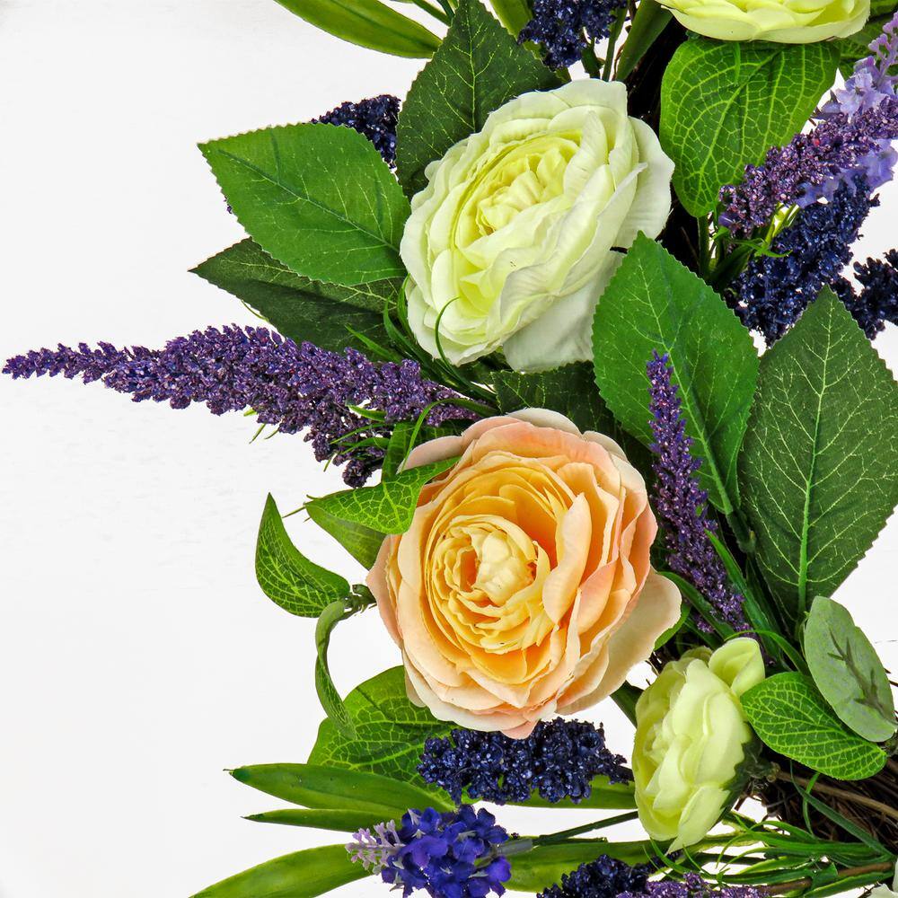 24 in. Ranunculus and Astilbes Wreath - Hercitys