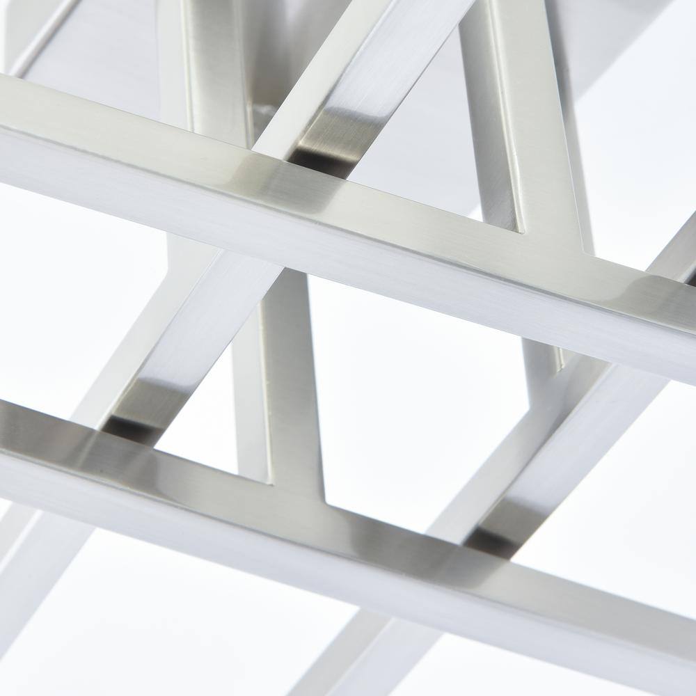 18.11 in. 4-Light Nickel Modern Sputnik Semi- Flush Mount Ceiling Lights with No Bulbs Included - Hercitys