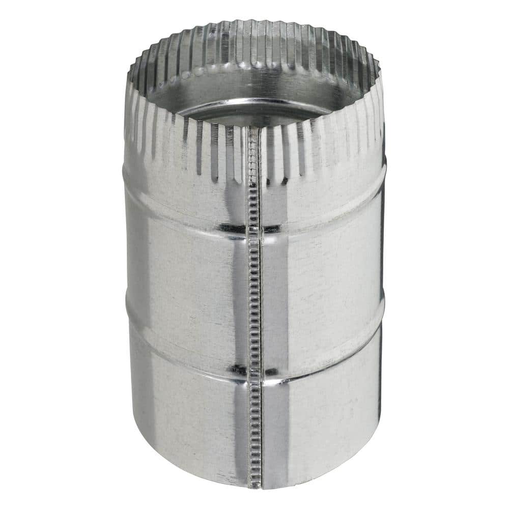 4 in. Airtight Aluminum Round-to-Crimped Oval Adapter Duct Connector - Hercitys