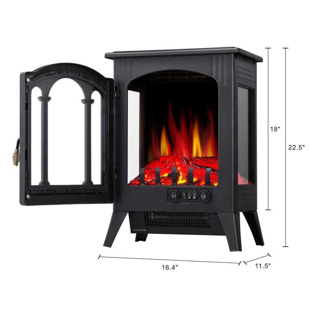 400 sq. ft. Electric Stove in Black - Hercitys