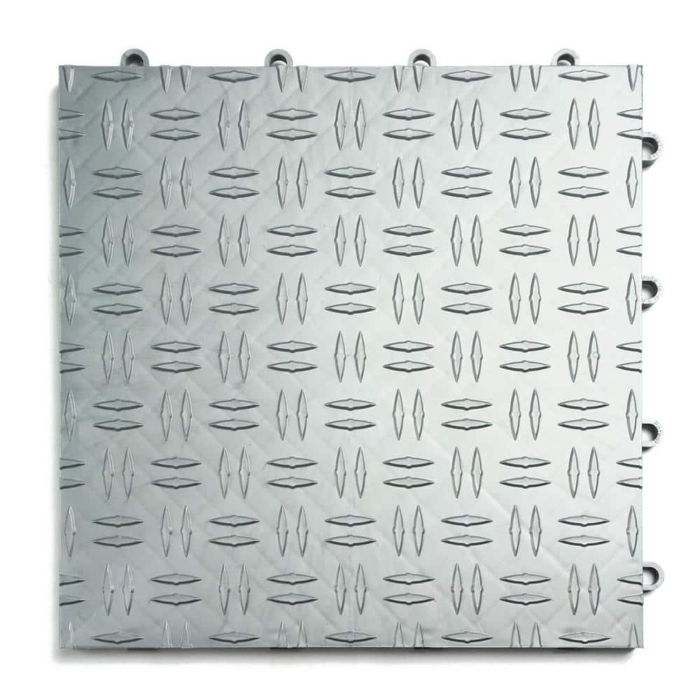 12 in. x 12 in. Diamond Alloy Modular Tile Garage Flooring (24-Pack) - Hercitys