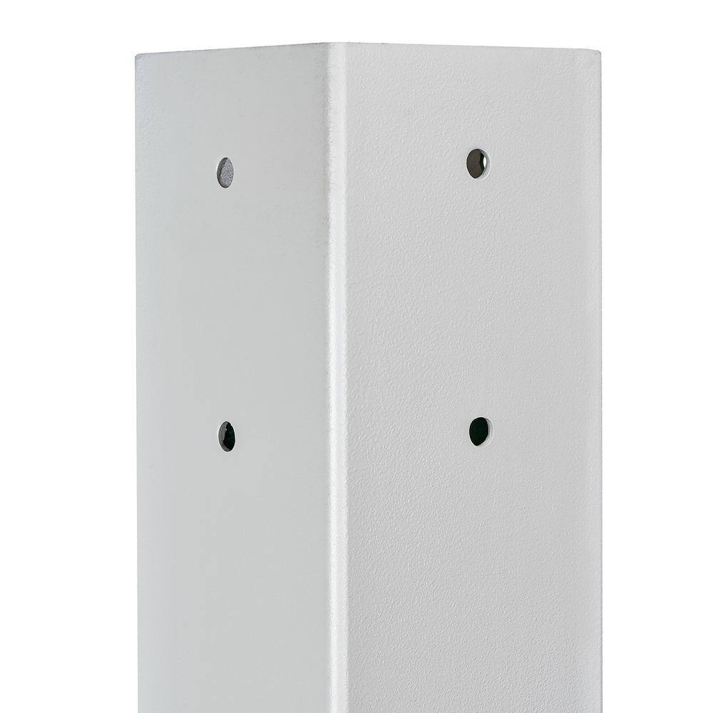 27 in. Surface Mount Mailbox Post and Baseplate Package, Alpine White - Hercitys
