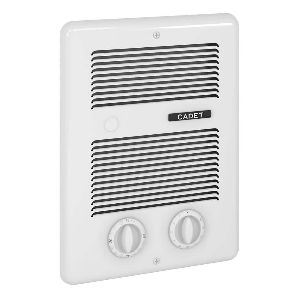 120/240-volt 1,000-watt Com-Pak Bath In-wall Fan-forced Electric Heater in White with Timer - Hercitys
