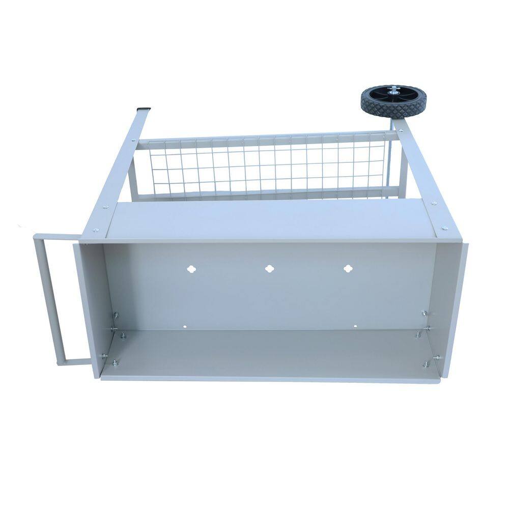 33.66 in. x 17 in. x 31.5 in. Mobile Metal Raised Garden Bed Cart with Legs, Elevated Tall Planter Box with Wheels, Gray - Hercitys