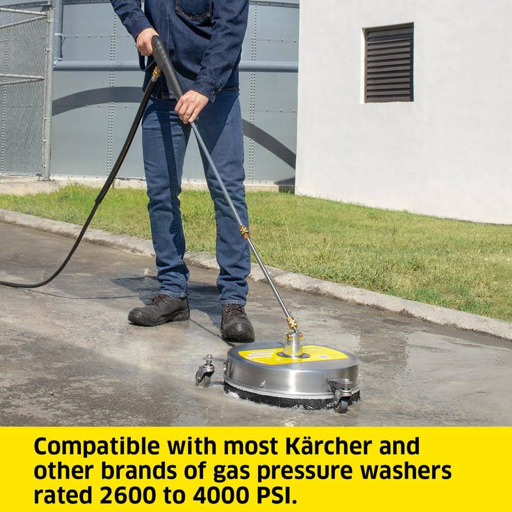 15 in. Metal Surface Cleaner, 4000 PSI Max, Pressure Washer Surface Cleaner with 2 Extensions Wands - Hercitys