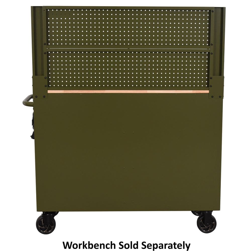 46 in. Gloss Army Green Steel Pegboard Attachment - Hercitys