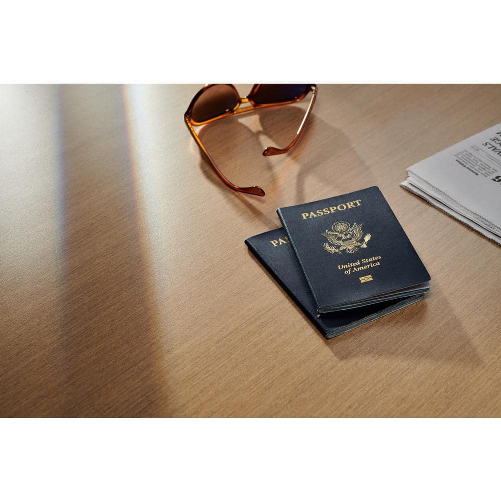 4 ft. x 8 ft. Laminate Sheet in Pecan Woodline Antimicrobial with Matte Finish - Hercitys