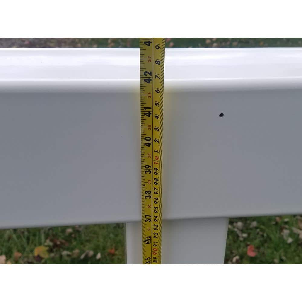 42 in. x 8 in. White Vinyl Mailbox Post Sleeve - Hercitys