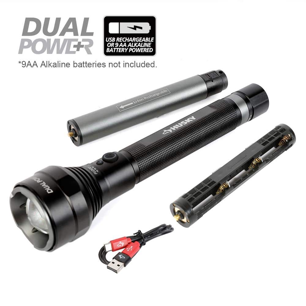 10000 Lumens Dual Power Focusing Aluminum Rechargeable Flashlight - Hercitys