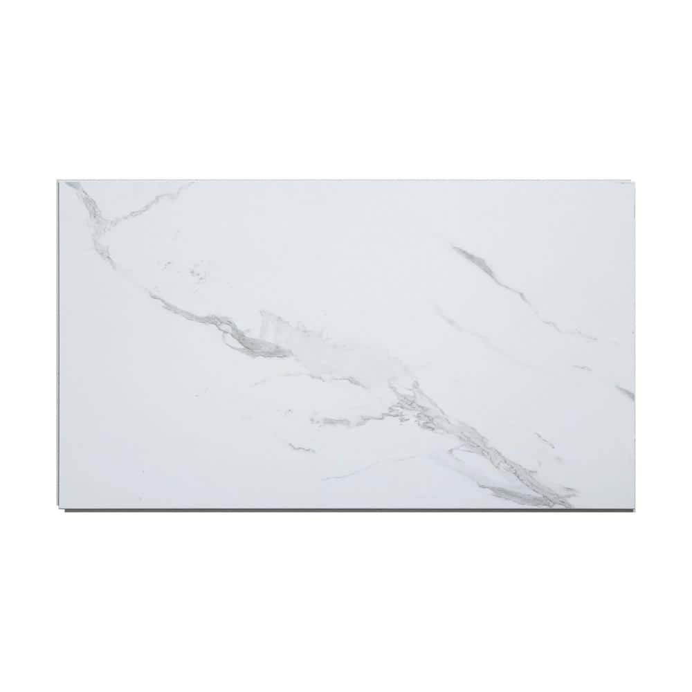 25.6 in. L x 14.8 in. W Carrara Marble No Grout Vinyl Wall Tile (21 sq. ft./case) - Hercitys