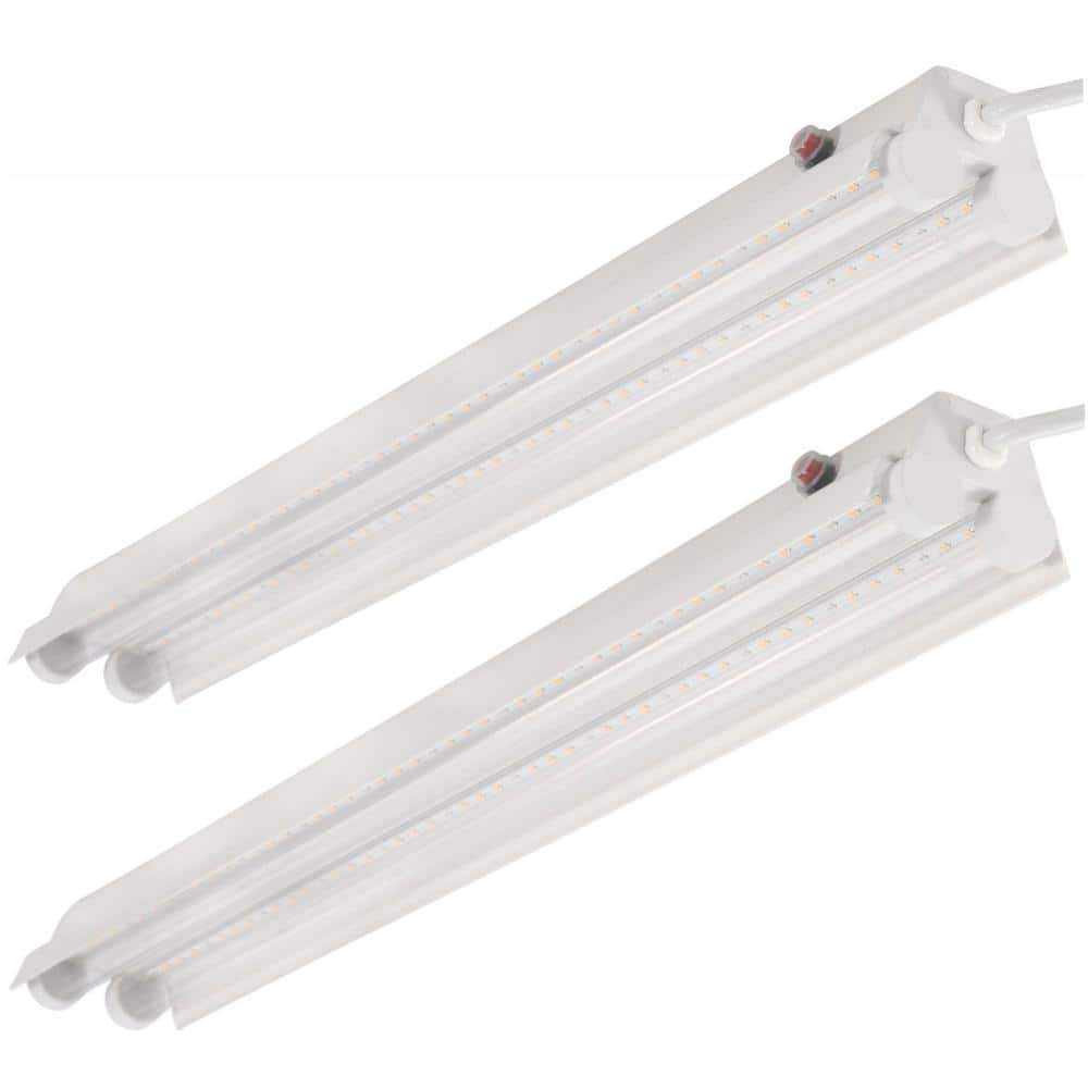 2 ft. 23-Watt White Grow Light Red Plus Blue Spectrum (2-Pack) - Hercitys