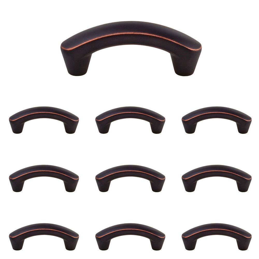 10-Pack Selma 2 in. (51 mm) Center-to-Center Modern Oil Rubbed Bronze Arched Drawer Pull - Hercitys