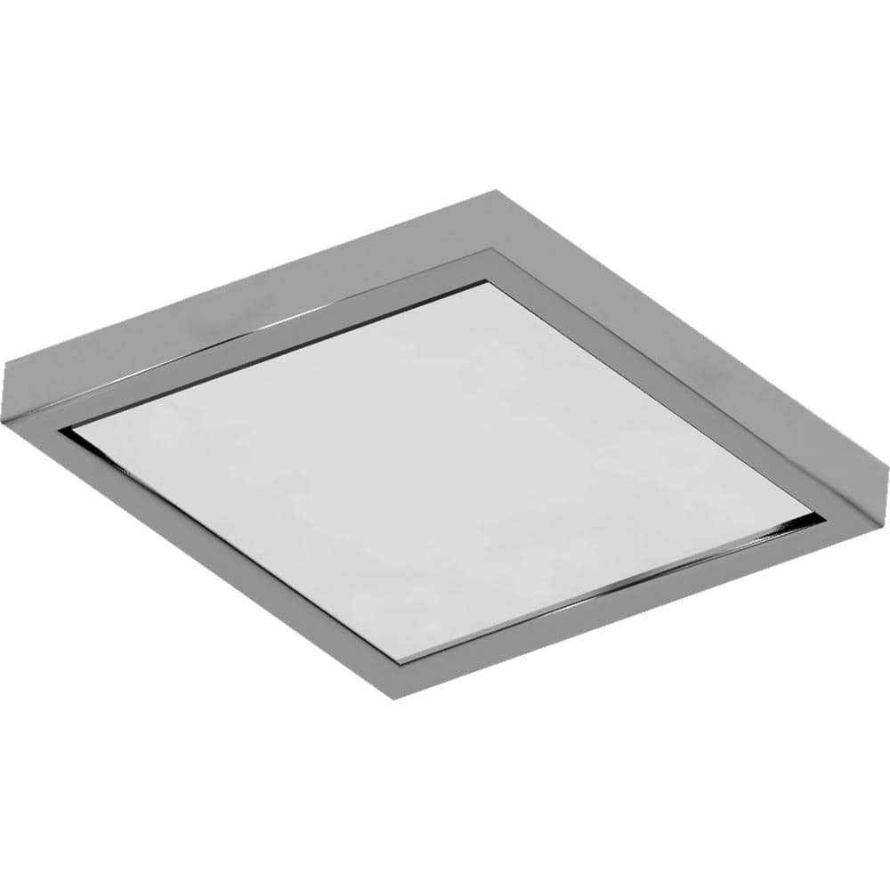 12 in. Brushed Nickel Integrated LED Panel Convertible Wall/Ceiling Flush Mount with Square Acrylic Lens - Hercitys
