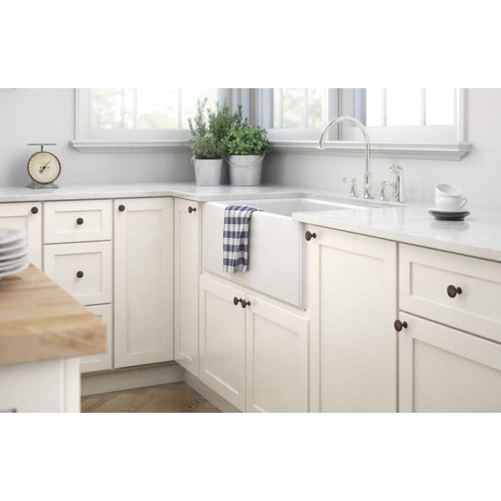 12-Pack Garrett 1-3/16 in. (30 mm) Classic Dark Oil Rubbed Bronze Round Cabinet Knobs - Hercitys