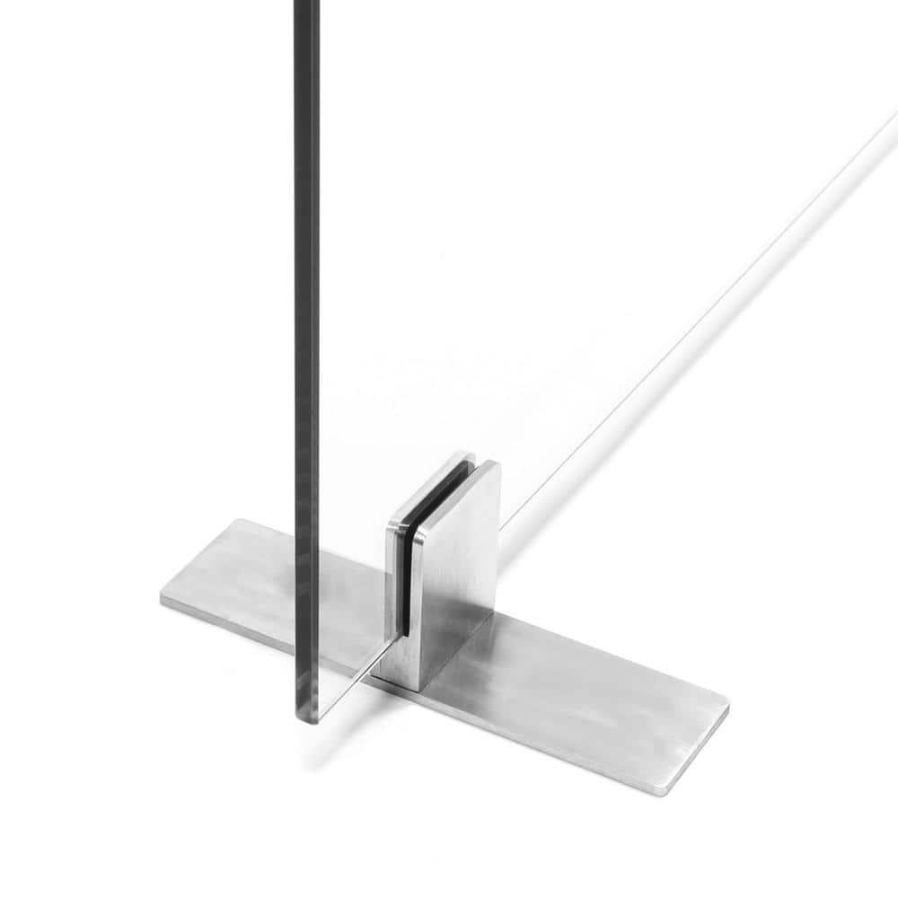 46 in. x 33 in. XL Free Standing Clear Tempered Glass Single Panel Fireplace Screen Flame Guard - Hercitys