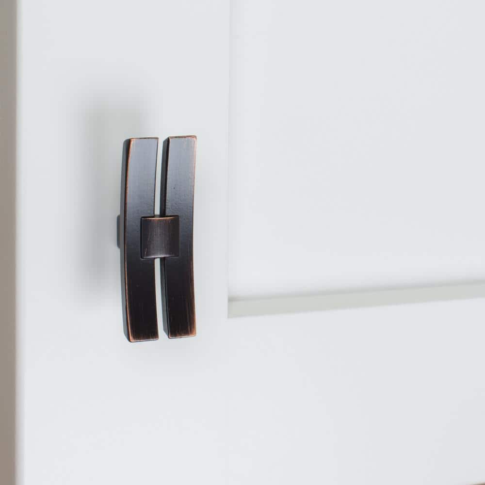 1-7/8 in. Oil Rubbed Bronze Industrial Dual Bar Cabinet Knob (10-Pack) - Hercitys