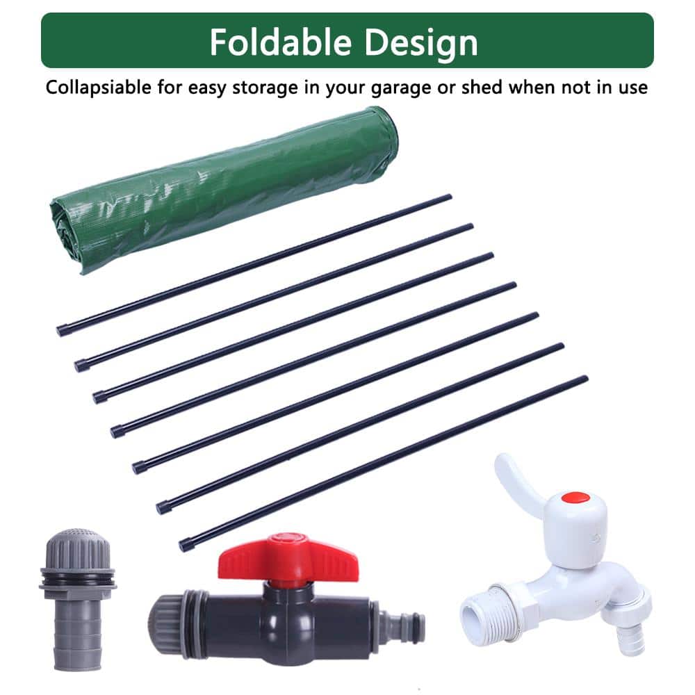 100 Gal. Green Rainwater Barrel - Hercitys