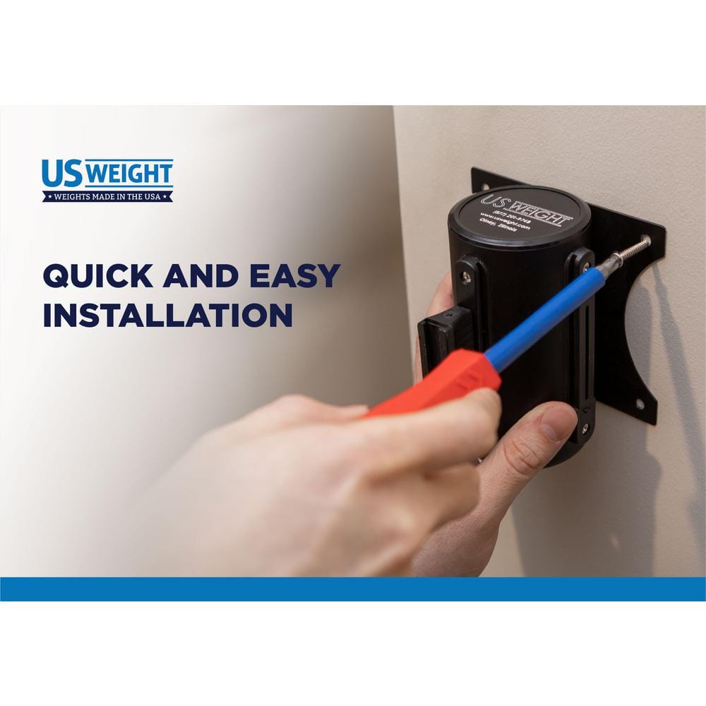 13 ft. US Weight Wall Mount with Caution Retractable Belt - Hercitys