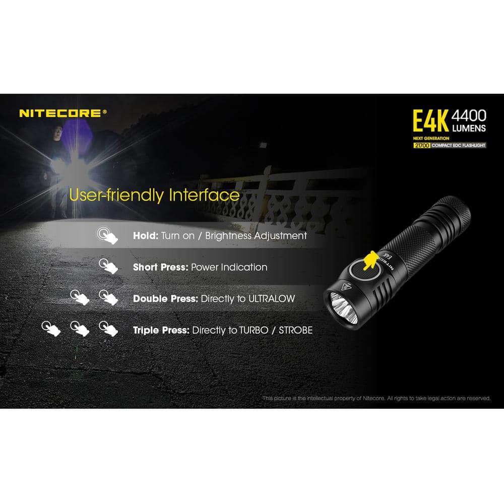 4400 Lumens Flashlight with USB Rechargeable Battery - Hercitys