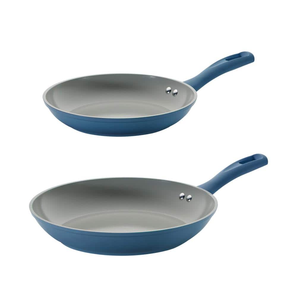 2-Piece Blue Aluminum Induction Frying Pan Set - Hercitys
