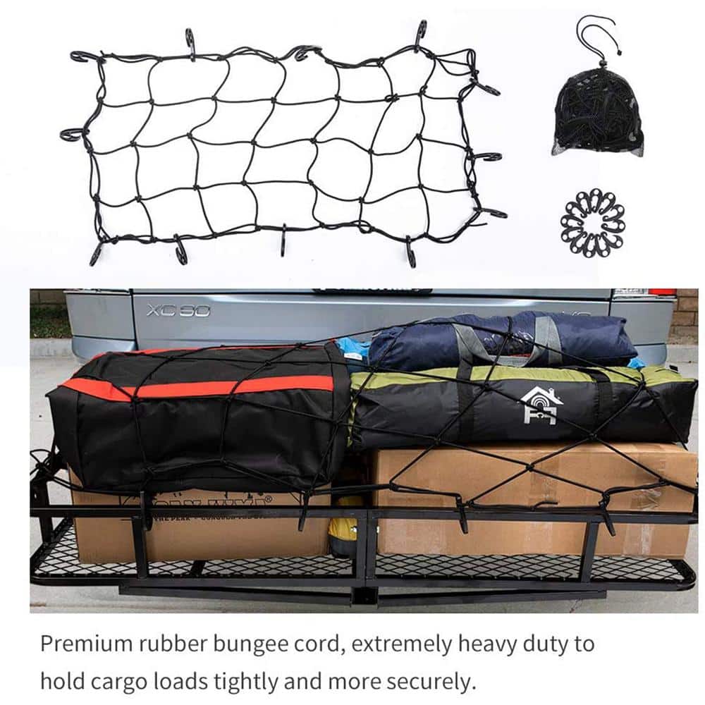 500 Pound Capacity Folding Steel Mesh Cargo Carrier Luggage Basket - Hercitys