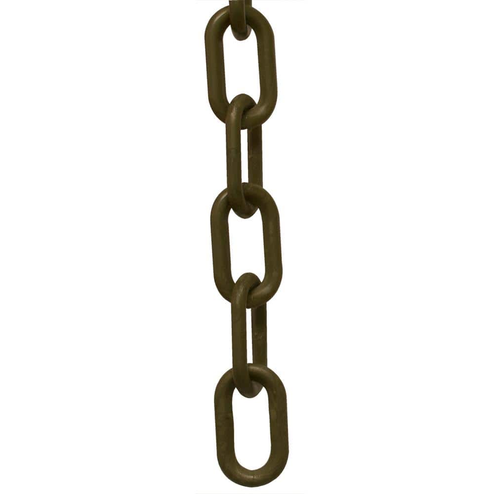 3 in. (#10 mm to 76 mm) x 25 ft. Plastic Chain in Khaki Gold - Hercitys