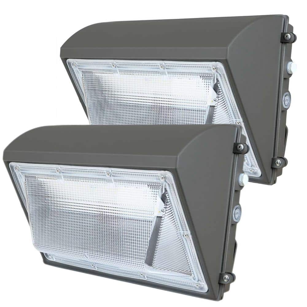 2PCS 1000-Watt Equivalent Integrated LED Bronze Dusk to Dawn Wall Pack Light,5000K Outdoor Commercial LED Lighting 150W - Hercitys