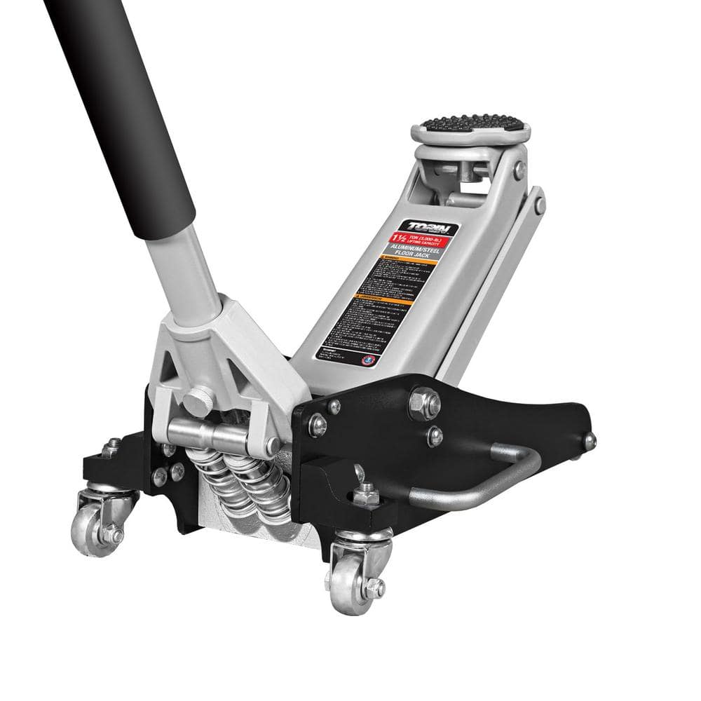 1.5-Ton Low-Profile Aluminum and Steel Floor Jack with Dual Piston Speedy Lift - Hercitys