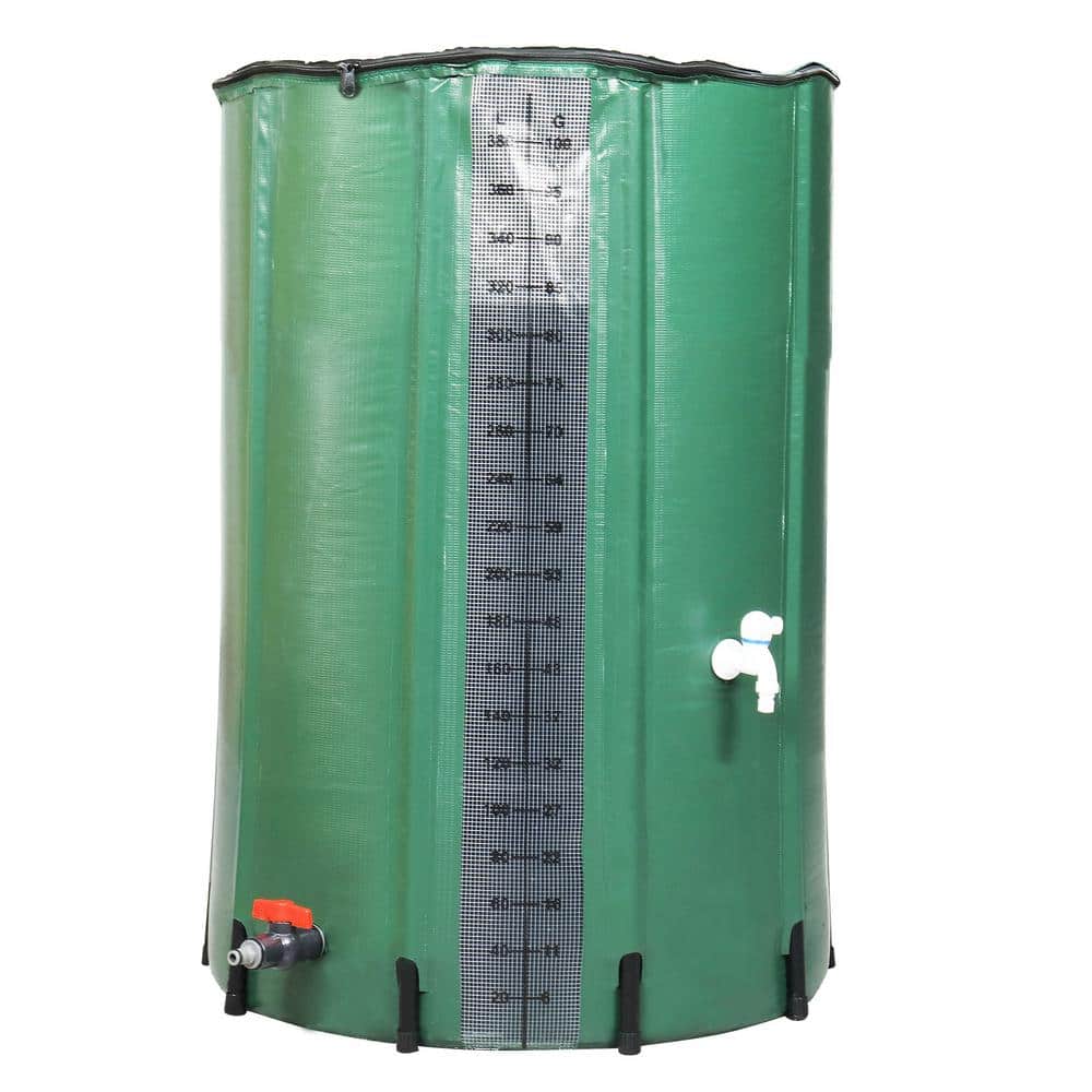 100 Gal. Rain Barrel Water Collection With Scale in Green - Hercitys