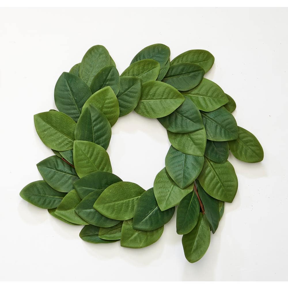 20 in. Artificial Magnolia Wreath - Hercitys