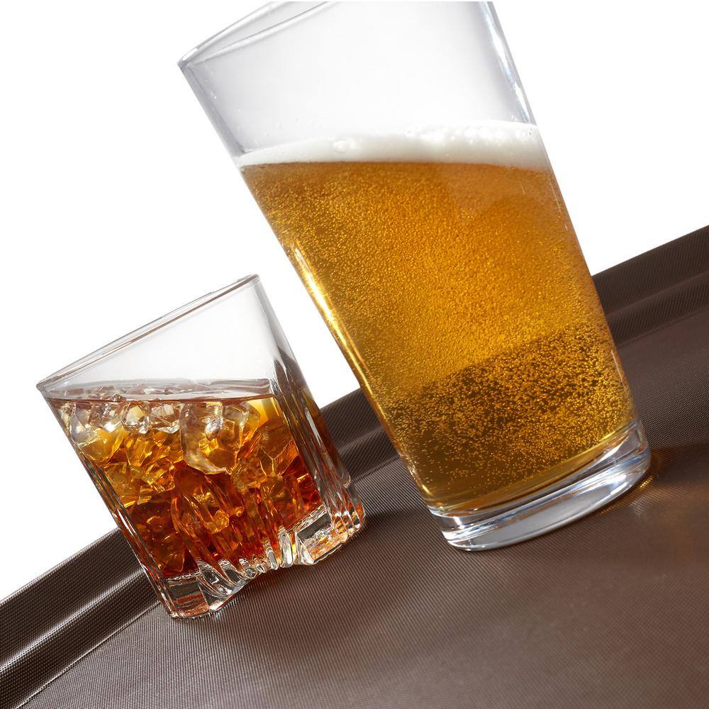 29 in. x 24 in. x 1.25 in. Oval Plastic Non-Slip Restaurant Serving Tray, Brown – NSF Food Service - Hercitys