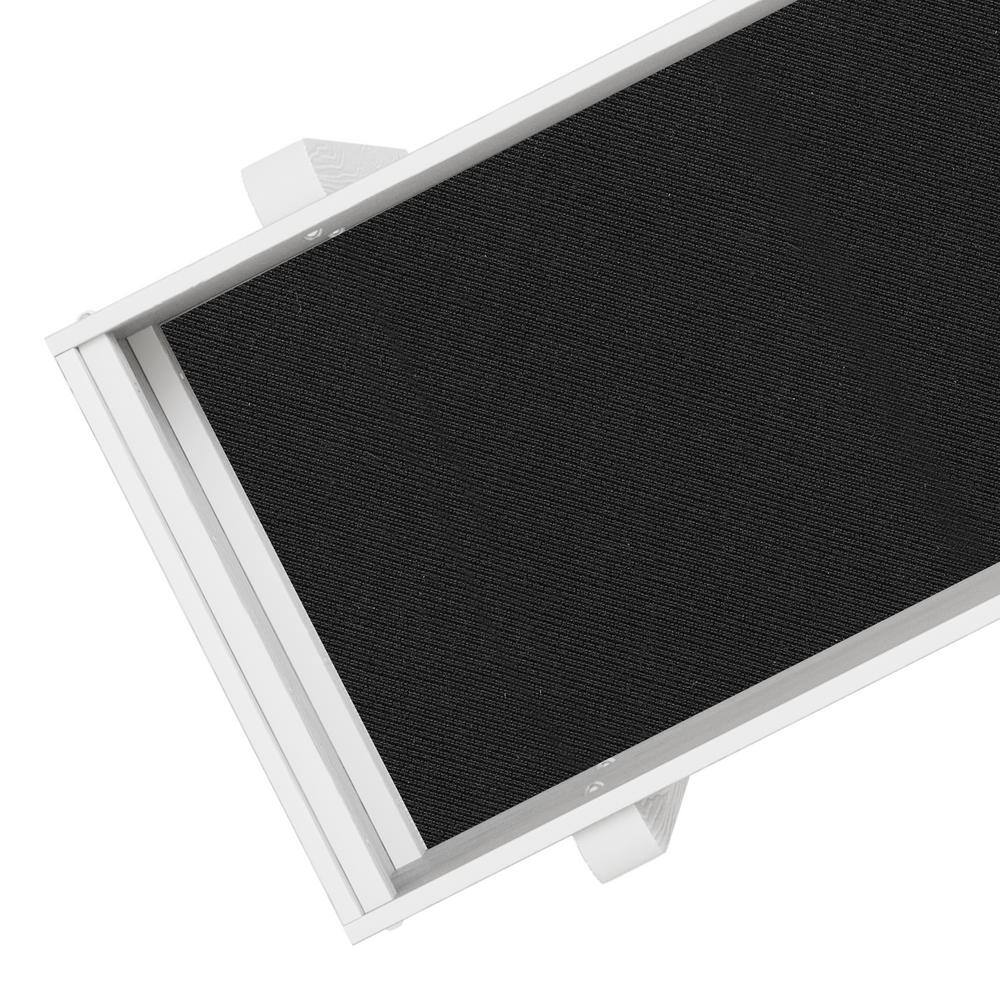 39 in. x 16.7 in. x 28 in. White Plastic Mobile Elevated Garden Beds with Lockable Wheels, Liner - Hercitys